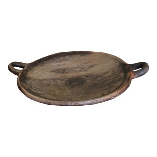 Handcrafted Clay Griddle With Handles -Rustic Earthenware Cooking Pan For Sale