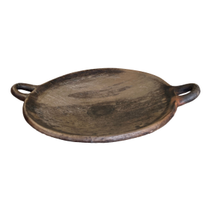 Handcrafted Clay Griddle With Handles -Rustic Earthenware Cooking Pan