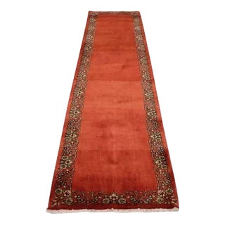 Middle Eastern Sarough Runner Rug For Sale