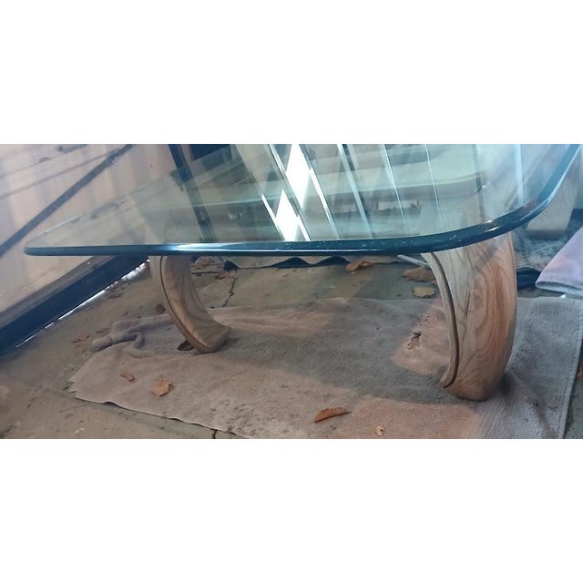 Cream Vintage Lane Ming Style Altavista Asian Coffee, W Table Glass Top For Sale - Image 8 of 9