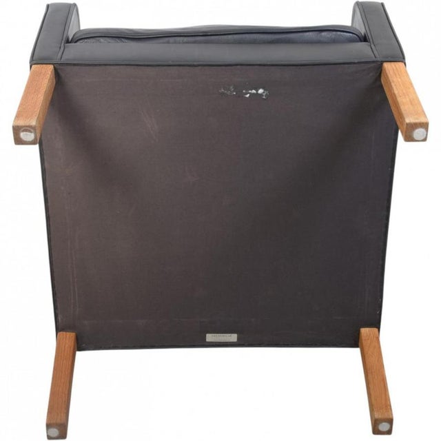 2204 Wing Chair in Black Leather by Børge Mogensen, 2020 For Sale - Image 14 of 16