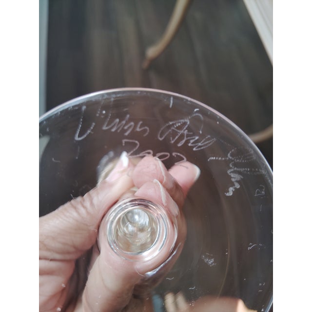 Vintage Union Street Glass Champagne Flute Manhattan Gold ball signed. The glasses are not in their original packaging,...