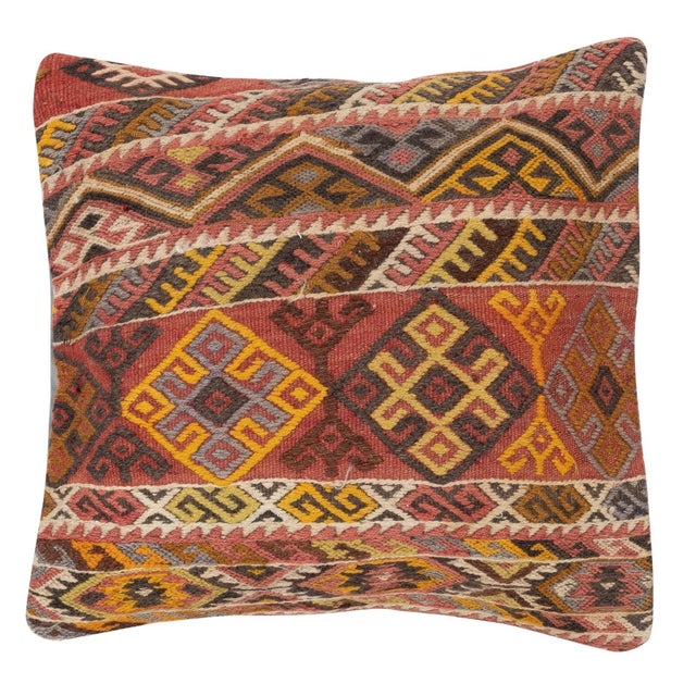Bring history and warmth into your home with this vintage handmade Turkish wool cushion cover set. This pair of cushion...