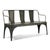 The Adrienne Iron Bench from Zentique is an industrial garden bench in rustic zinc-finished iron with a scrollwork back,...
