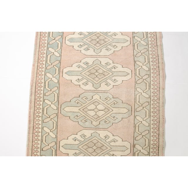 1960s Oushak Vintage Handknotted Runner For Sale - Image 5 of 10