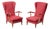 Armchairs in Fabric and Walnut Wood attributed to Paolo Buffa, 1950s, Set of 2 For Sale