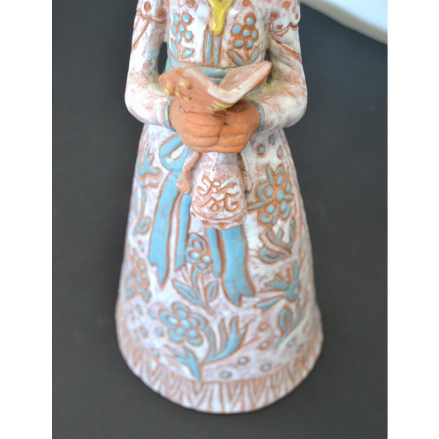 Sculpture Materials 1950s Margit Kovács Stylized Reading Girl Clay Sculpture Budapest Hungary For Sale - Image 7 of 15