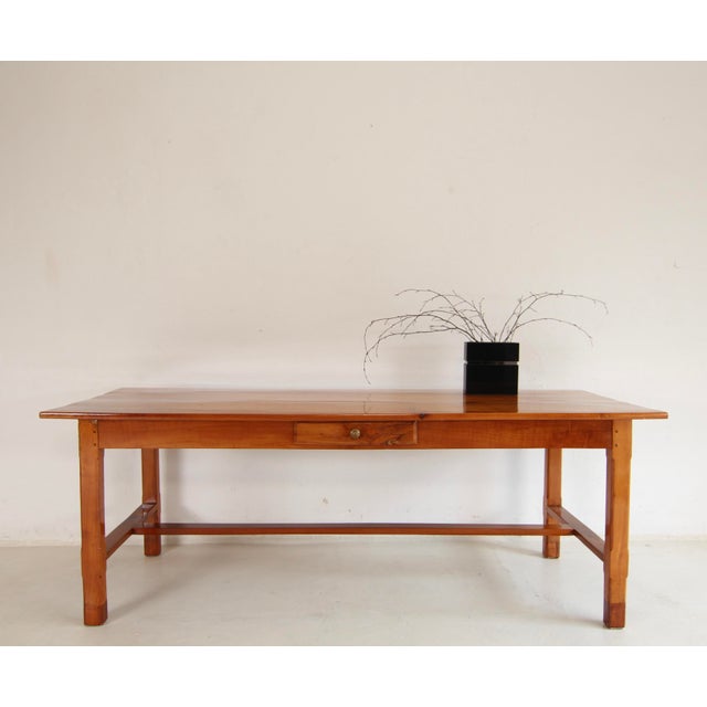 Vintage Cherrywood Dining Table For Sale - Image 3 of 18