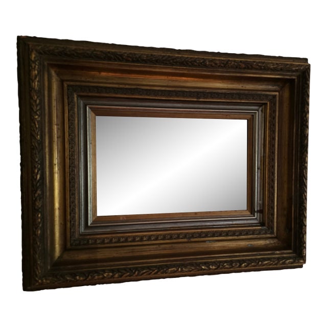 Antique Italian Dimensional Wall Mirror Gilded For Sale