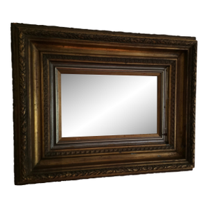Antique Italian Dimensional Wall Mirror Gilded