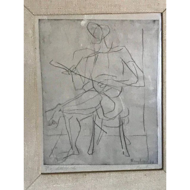 Abstract 1948 Germany Abstract Figural Etchings by Eduard Bargheer For Sale - Image 3 of 9