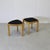Mid-Century Modern Set of De Nos Stools in Beech with Fabric Seats by Angelo Mangiarotti for La Fonte Del Mobile, 1970s For Sale - Image 3 of 9