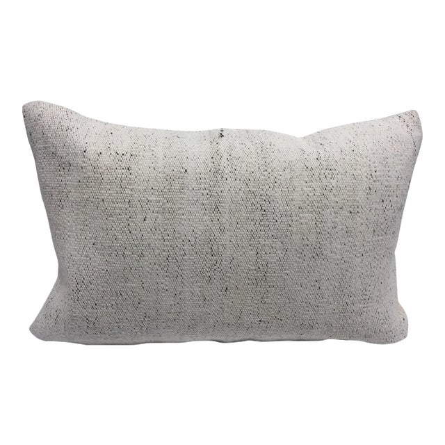 Turkish White Organic Traditional Handmade Sofa Pillow For Sale