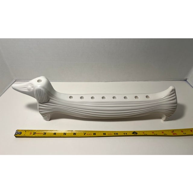 Ceramic Rare Discontinued Jonathan Adler Ceramic Dachshund Menorah Stoneware Figurine For Sale - Image 7 of 8