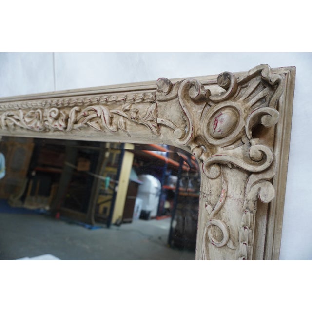 Italian Carved Painted Mirror 1940’s From Melissa Levinson For Sale - Image 13 of 14