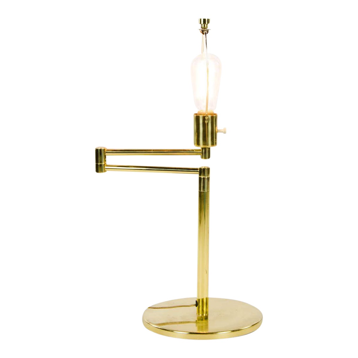 1950s Vintage George Hansen Brass Swing Arm Table Lamp Chairish