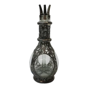 Sterling Silver & Glass Four Point Pour Decanter