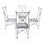 Set of 4 Vintage Industrial Iron Garden Patio Dining Chairs For Sale