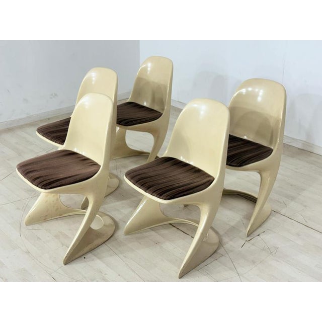 Vintage Space Age Casalino Dining Chairs from Casala, 1970s, Set of 5 For Sale - Image 5 of 10