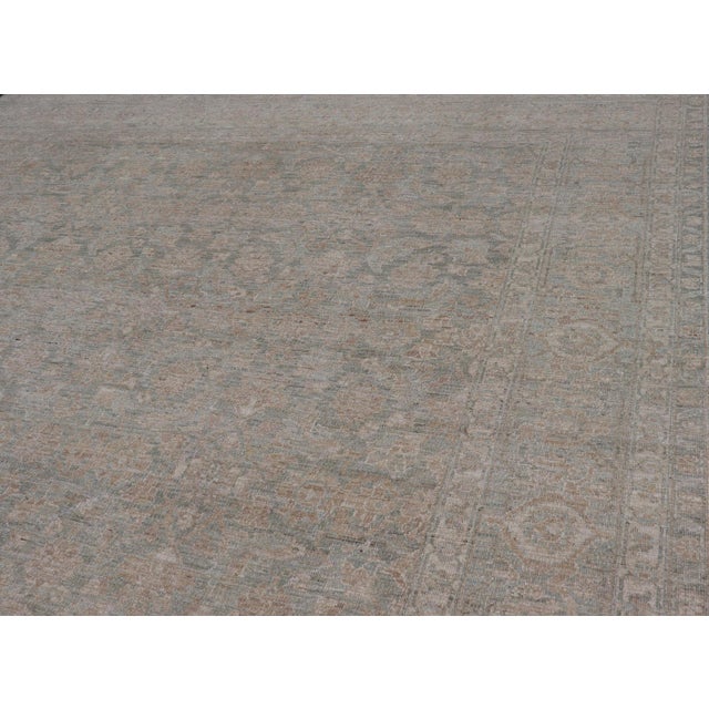 Measures: 8'10 x 11'10 Modern Tabriz Design Rug by Keivan Woven Arts in Soft Green Tones 8'10 x 11'10. Keivan Woven Arts /...