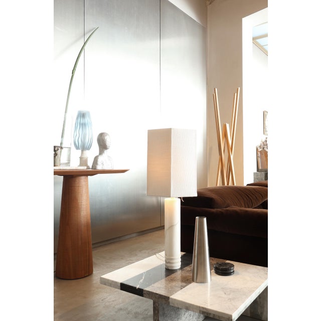 White Swedish Marble Model B-10 Table Lamps by Bergboms, 1960s, Set of 2 For Sale - Image 8 of 8