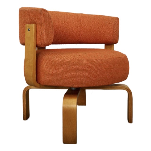 Early 2000’s Postmodern Carina Bengs Bentwood Swivel Lounge Chair For Sale