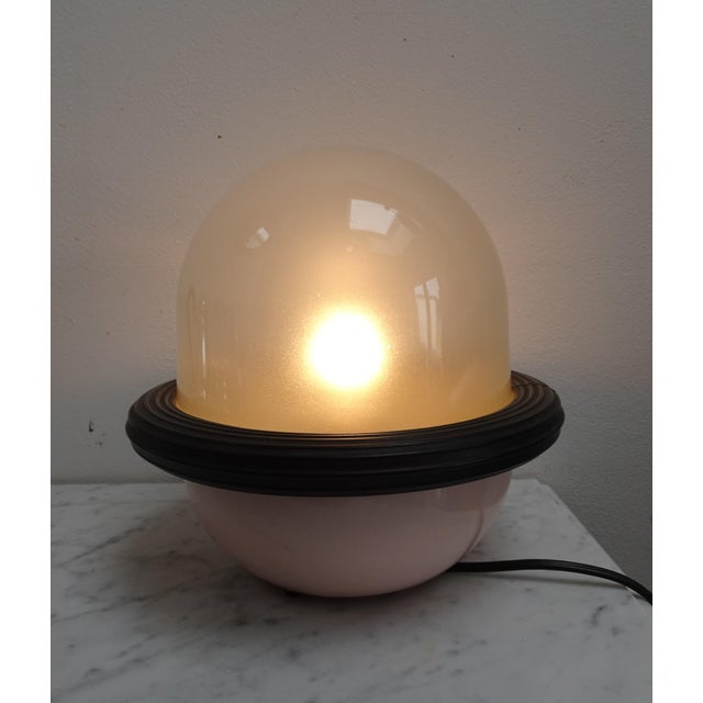 UFO Table Lamp in Glass and Metal attributed to Sicme, Italy, 1980s For Sale - Image 10 of 14