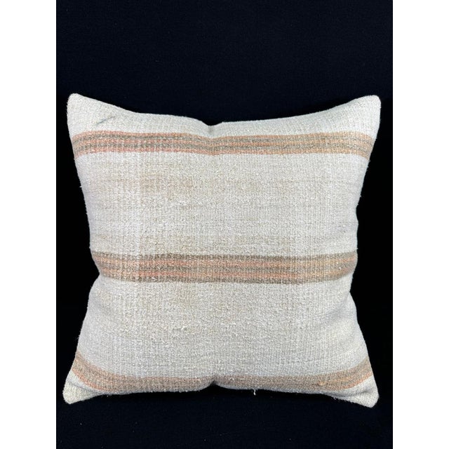 Turkish Hemp Pillow Cushion Natural Beige Rust Pillow Cushion Cover 24x24 #30348 Enhance your home decor with our Kilim...