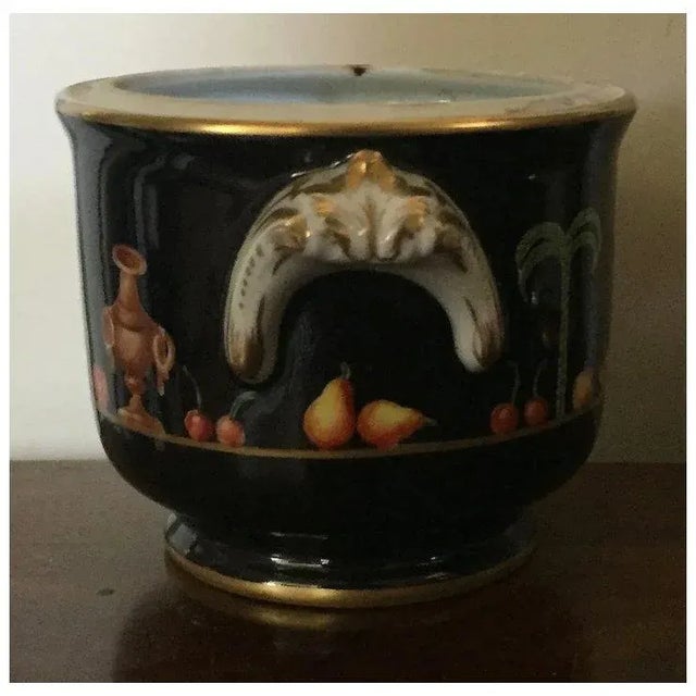 Late 20th Century Tiffany & Co. Private Stock Paris Porcelain Cachepot by Le Tallec for John Loring in the Black Shoulder Pattern For Sale - Image 5 of 13