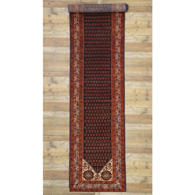 Antique Persian Malayer Rug, 03'03 X 16'07 For Sale - Image 9 of 10