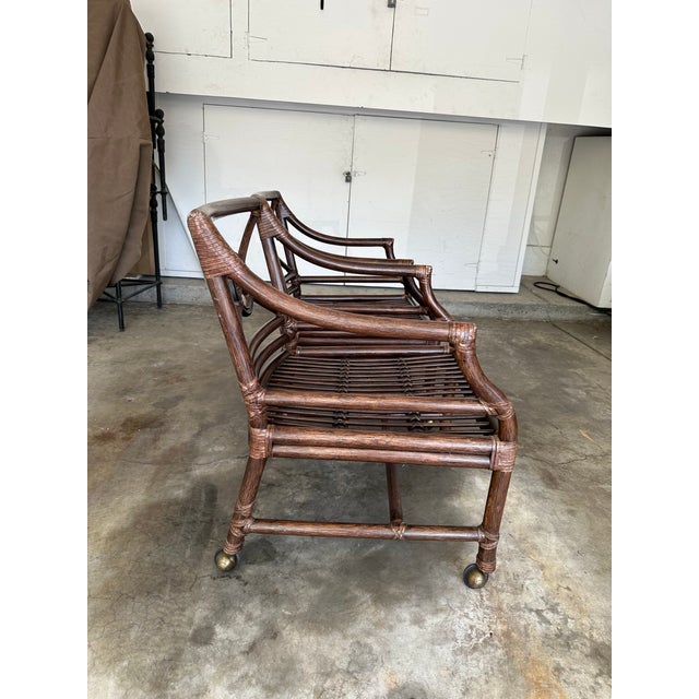 McGuire 2000s Pair of McGuire Target Back Chairs For Sale - Image 4 of 11