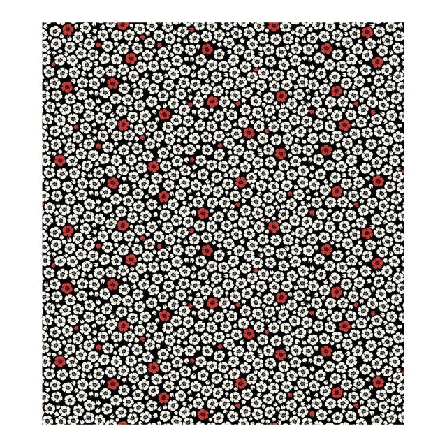 Sample - Jean Paul Gaultier for The House of Scalamandré Coquelicot Wallcovering, Noir For Sale