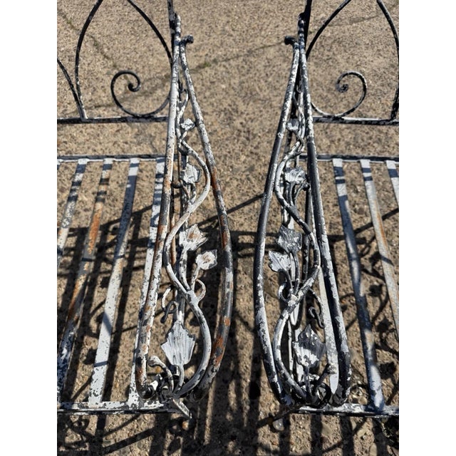 Florentine Vintage Florentine Craft Studio Salterini Style Wrought Iron Lounge Chairs, Pair For Sale - Image 4 of 14