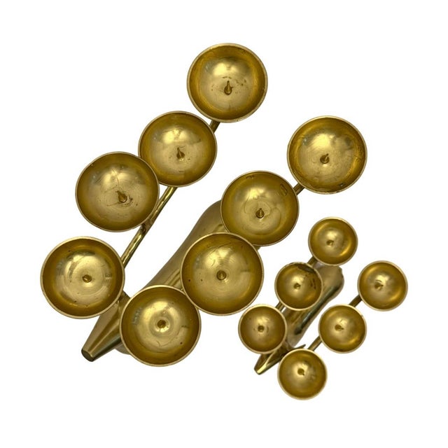 Mid Century Set of Solid Brass Reindeer Candelabra Sculptures Vtg. For Sale In Atlanta - Image 6 of 8