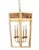 Matthew Izzo Home Ren Gold Metal Hexagon Lantern Style Pendant Light With Inset Burlwood For Sale In New York - Image 6 of 7