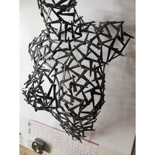 Corey Ellis Life Size Metal Sculpture For Sale - Image 4 of 7