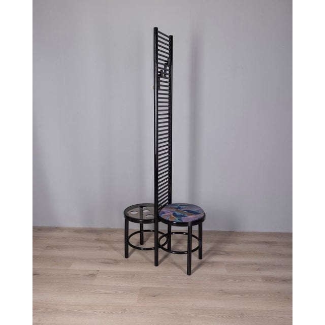 Vintage Italian Hall Cabinet with Coat Rack and Seat, 1970s For Sale - Image 11 of 11