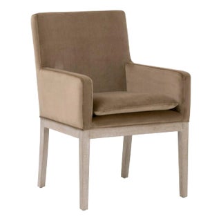 Essentials for Living Drake Cotton Brown Armchair For Sale