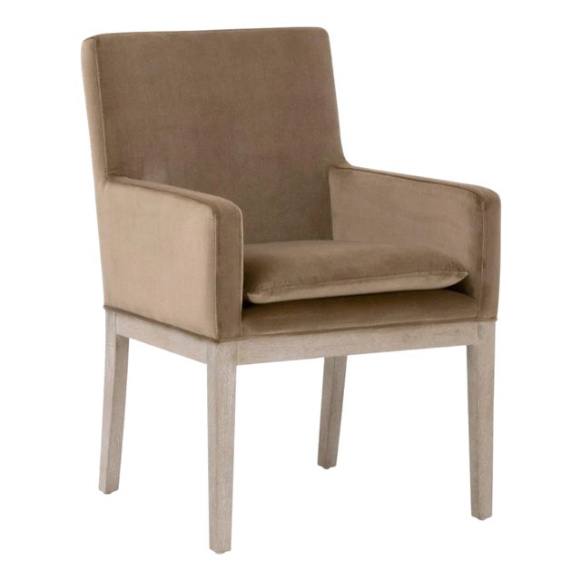 Essentials for Living Drake Cotton Brown Armchair For Sale