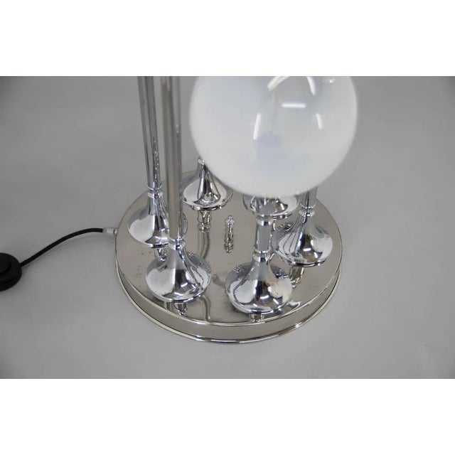 Glass 6-Arms Floor Lamp attributed to Targetti Sankey, Italy, 1960s For Sale - Image 7 of 11