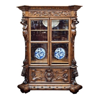A 19th-Century Italian Renaissance Revival Display Cabinet For Sale