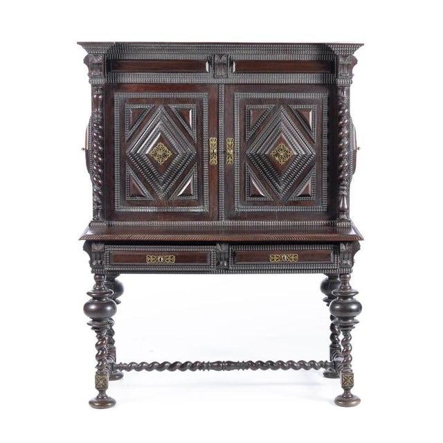 Antique Wardrobe in Twisted Wood, 1800s For Sale - Image 6 of 6