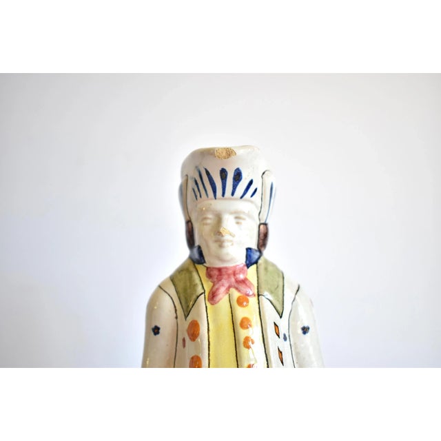 Green Vintage Italian Figural 18th-Century Man Pitcher For Sale - Image 8 of 10