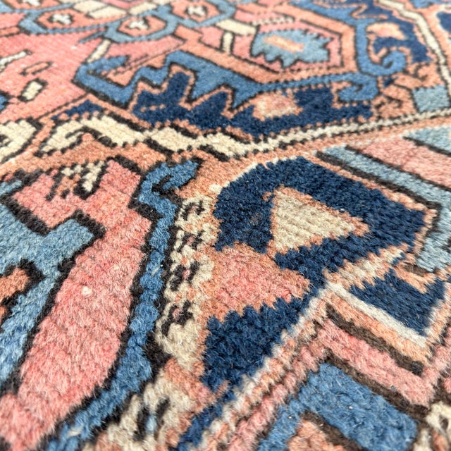 Persian Vintage Room Size Heriz Wool Rug For Sale - Image 3 of 11