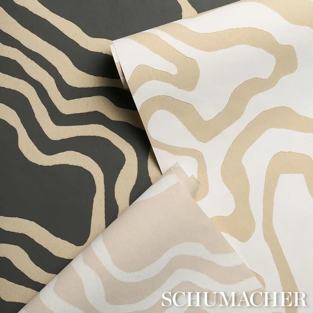 Paper Schumacher Defeo Wallpaper In Carbon For Sale - Image 7 of 7