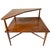 A beautiful, authentic mid-century modern tiered boomerang corner end table manufactured by the prestigious Heritage...