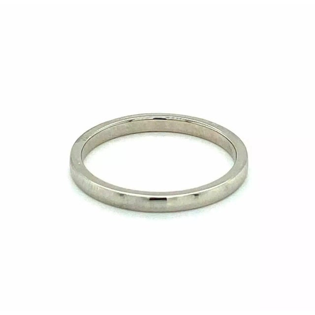 Late 20th Century Cartier Platinum Wedding Band Ring For Sale - Image 5 of 5