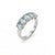 Contemporary Natural Aquamarine Half Band Stackable Ring, March Birthstone Ring Us 7 For Sale - Image 3 of 4
