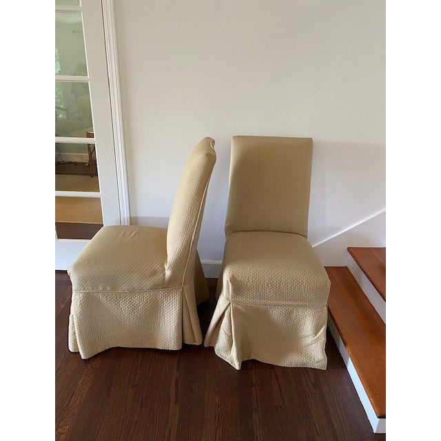 Custom Slipcovered Parsons Dining Chairs by Quatrine A Pair Chairish