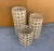 2010s Set of 3 Rattan Wrapped Cylinder Containers For Sale - Image 5 of 7
